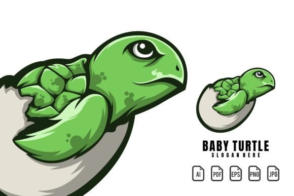 Bring Playful Energy to Your Brand with a Baby Turtle Mascot Logo