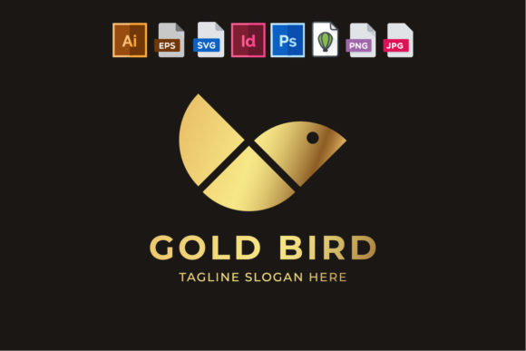 Gold Bird Logo Template: Your Dynamic Brand Identity Solution