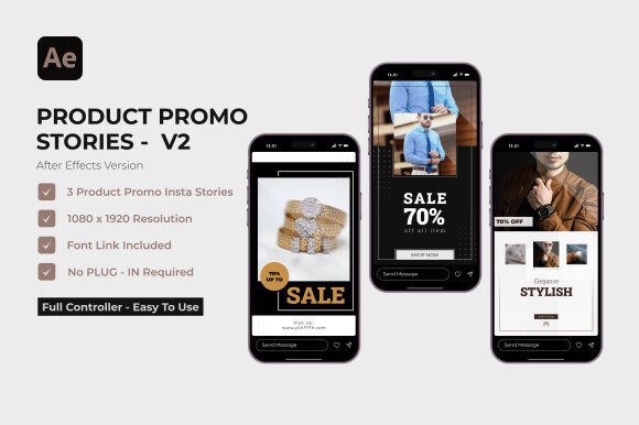 Product Promo V2: Elevate Your Brand with Dynamic After Effects Stories