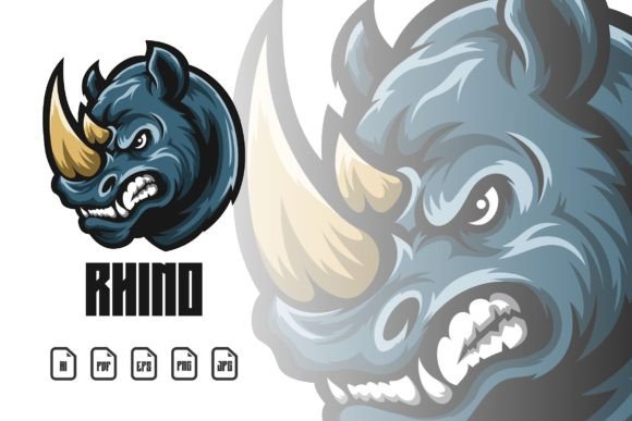 Rhino Mascot Logo Illustration: Power Up Your Brand