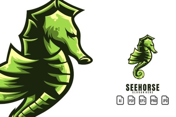 Seehorse Mascot Logo: A Dynamic Vector Template for Modern Brands