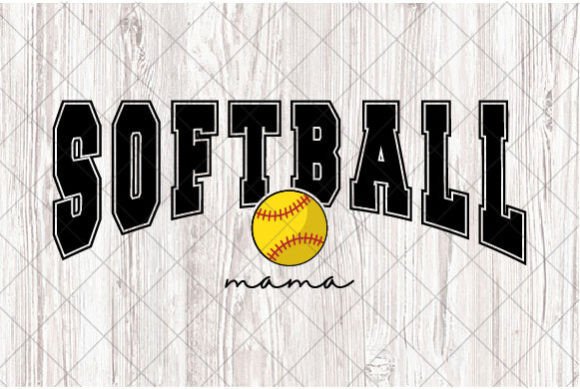 Softball Mama PNG: Retro Varsity Mom SVG for Creators