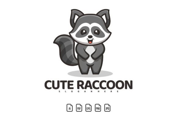 The Standing Cute Raccoon Mascot Logo: A Playful Asset for Modern Branding