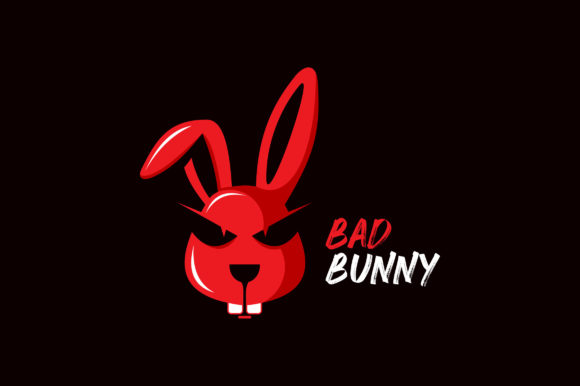 Unleash Your Brand's Edge with the Bunny Head Logo Bad Animal Illustration