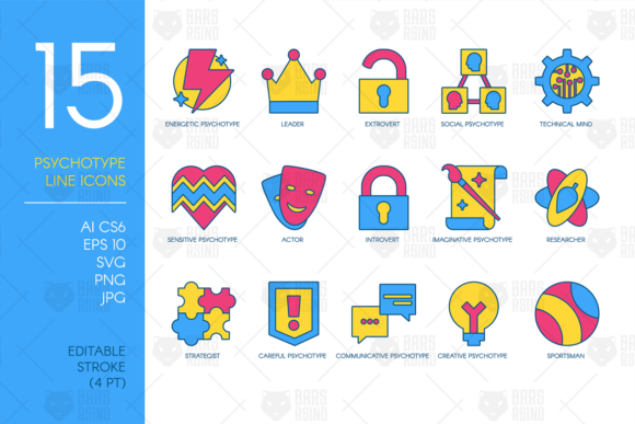Visualizing the Psyche: A Guide to Personality Psycho Type Icons