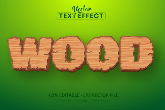 Wood Text: The Cartoon Style Text Effect for Bold Projects